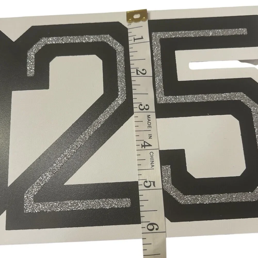 Studio Decor Photo Frame 4x4 Glitter Year Display Black Silver Minimalist Shelf
